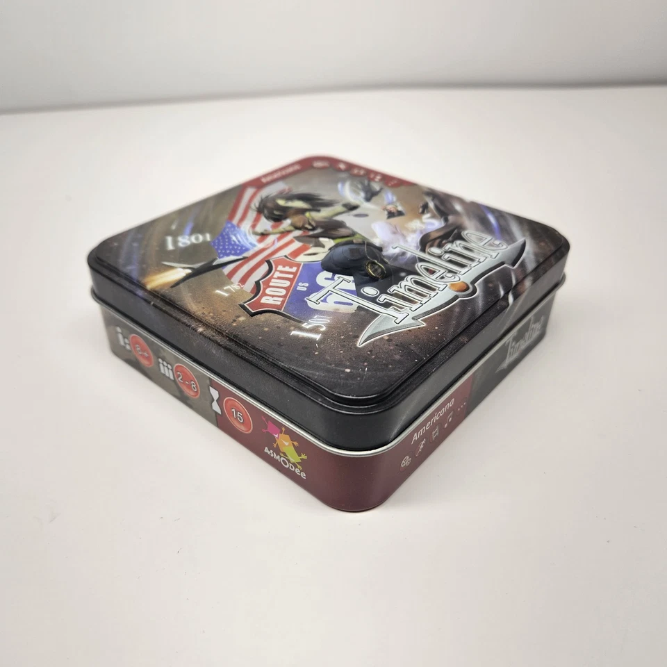 Timeline Americana Card Game Asmodee Tin 100% Complete 110 Cards - Image 3 of 4