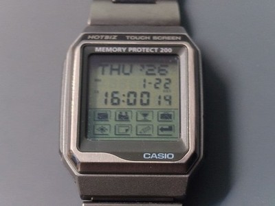 CASIO HOTBIZ VDB-2100 データバンク Old Casio Data Bank HOTBIZ Vdb-2100 Wrist Watch Touch Screen for