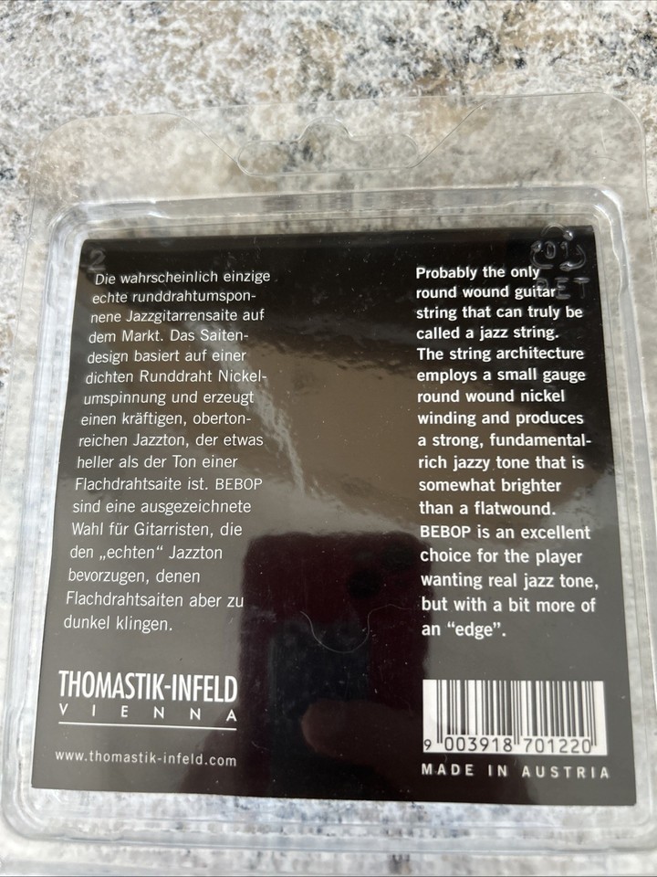 Cuerda Para Guitarra Eléctrica Thomastik Sol .021 - Níquel, Roundwound, Para Jazz Y Bebop