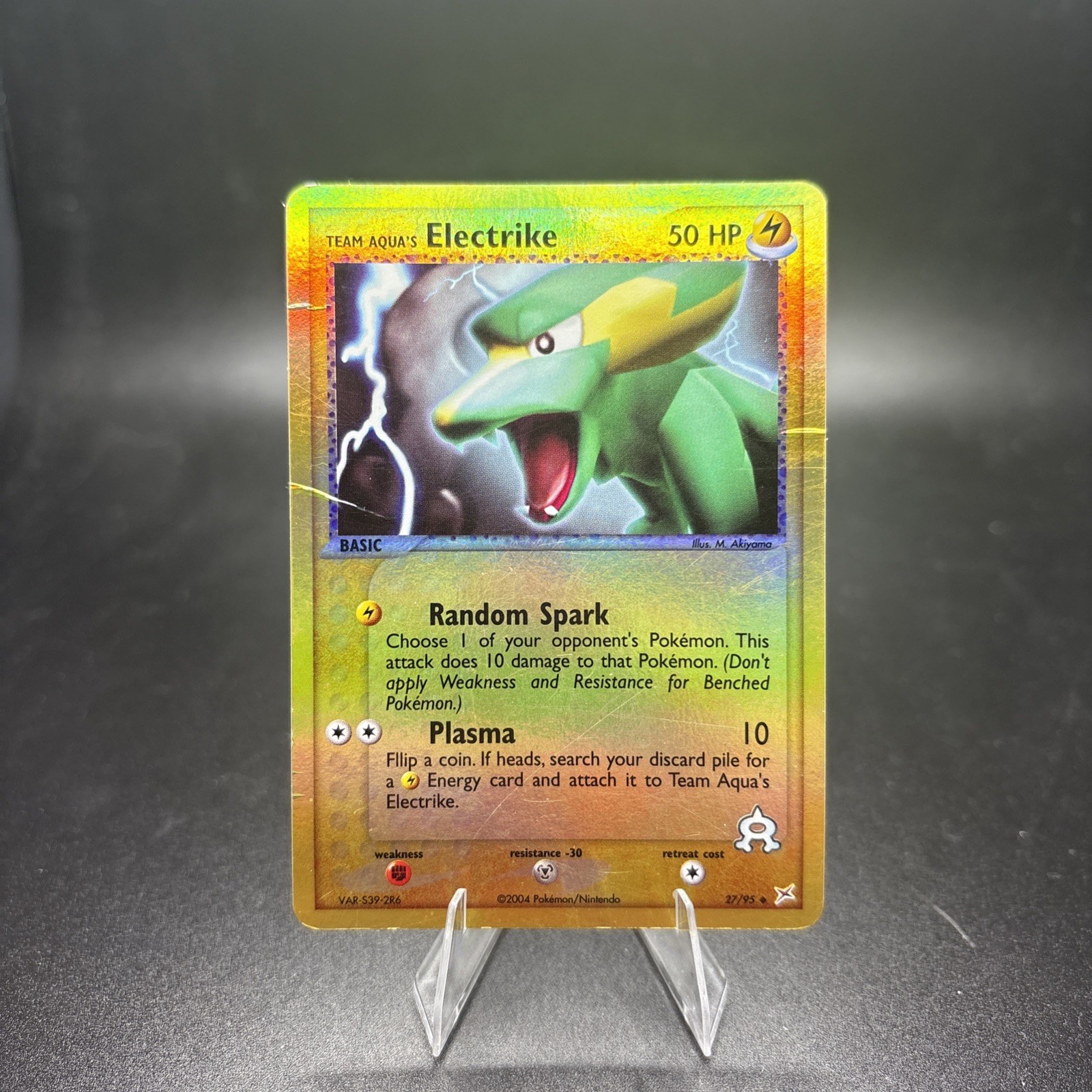Team Aqua's Electrike 27/95 Reverse Holo Pokemon Team Magma vs Team Aqua HP -c