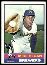 1976 Topps Mike Hegan Milwaukee Brewers #377