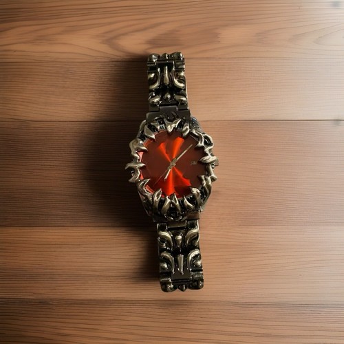 Reloj Llama Gótica Y2K Único - Esfera Roja Vintage, Correa de Acero Inoxidable, Cuarzo - Imagen 1 de 4