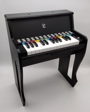 Hape Happy Grand Piano Toddler Wooden Musical Instrument Kids Black W/ Batteries