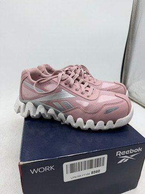 Reebok Zig Pulse Work Sneakers Women's Pink Low Top Athletic Shoes - 7 WIDE