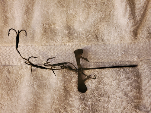 Old Live Bait Sucker/Chub/Minnow Fish Hook Harness Very Unique