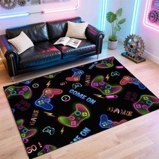 Gaming Rug for Room,3x5 Cool Gamer Rugs with Non-Slip Backing,Game Room Carpe...