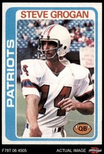 1978 Topps #485 Steve Grogan Patriots Kansas St 8 - NM/MT