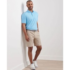 PETER MILLAR Salem Performance Chino Golf 9" Shorts Crown Khaki Beige Mens Sz 36