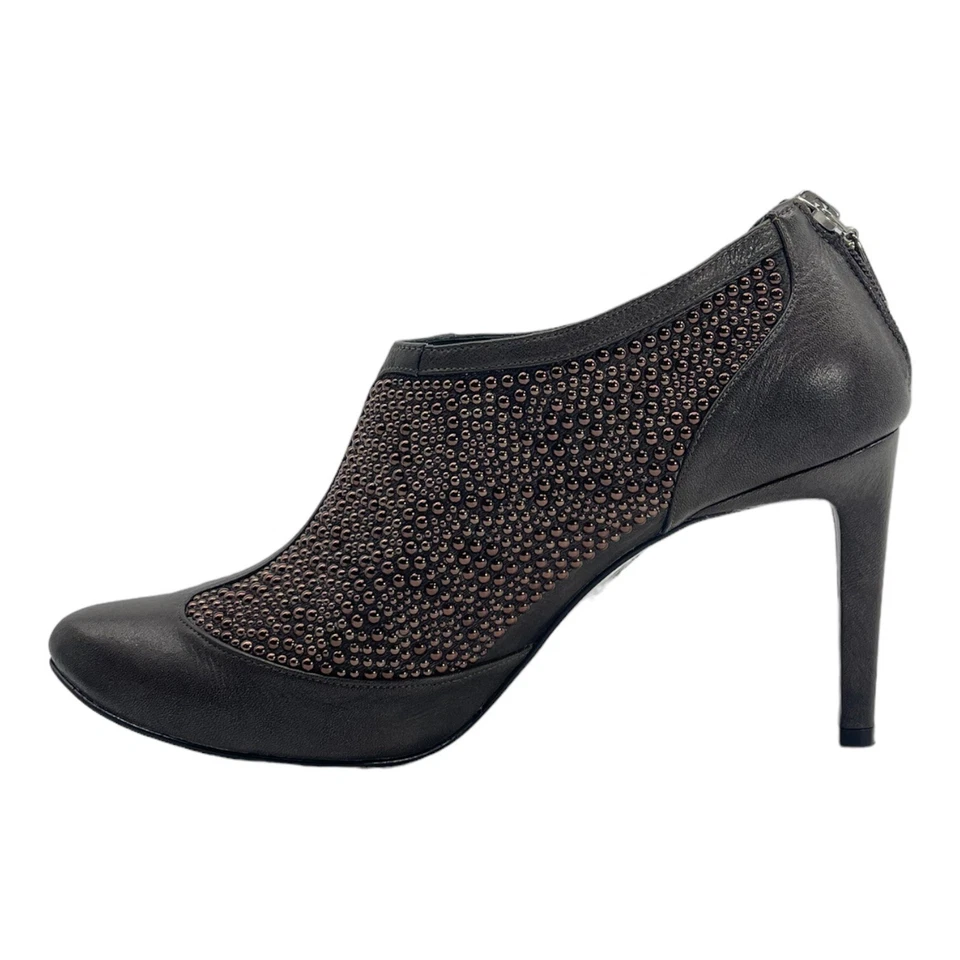 MALOLES 女式 US 8 39 皮革踝靴 铆钉细高跟鞋 珠宝 — 第 4/4 张图片