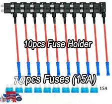 10set Car Add-a-circuit Fuse TAP Adapter Standard ATO ATC Auto Blade Fuse Holder