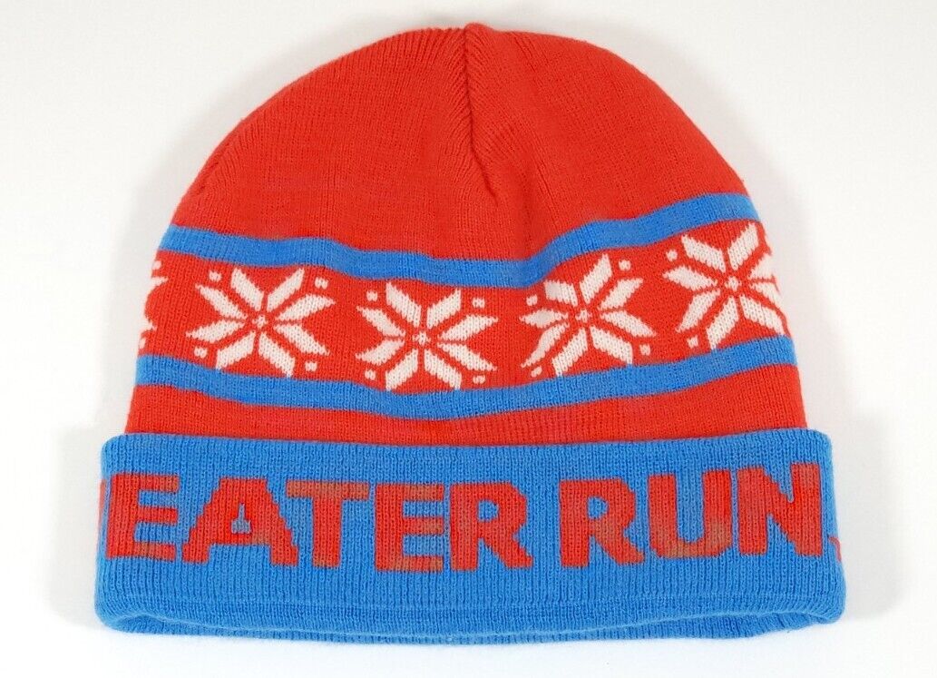 Ugly Sweater Run Beanie Knit Red White Blue Reind… - image 4