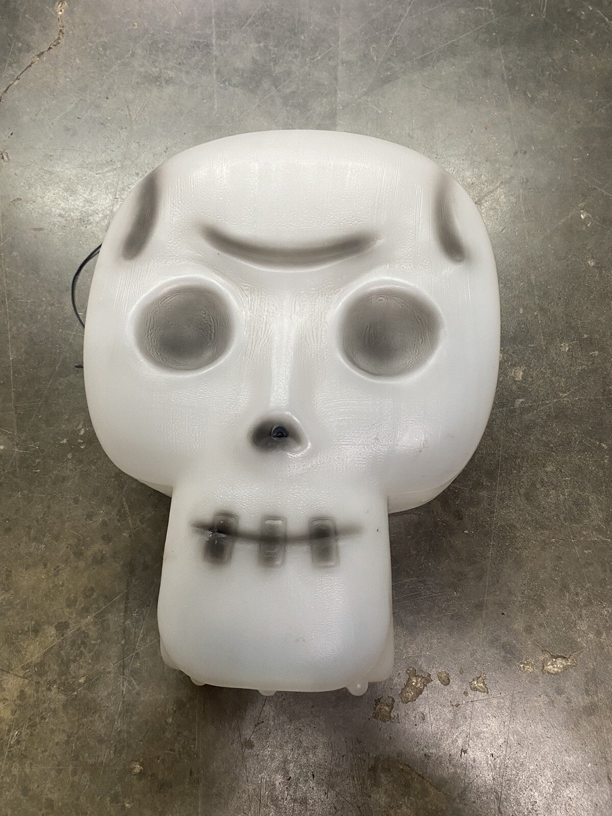 Gemmy Halloween Blow Mold Skeleton Head Light Up Sings Ghostbuster Song