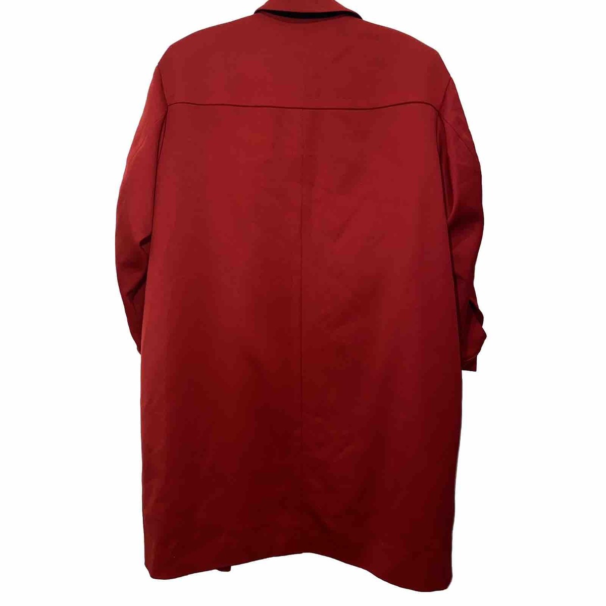 Yves Saint Laurent Variation Size 14 Red Coat Black Velvet
