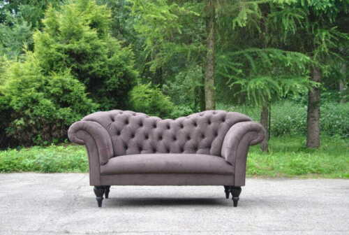 XXL Design Sofa Couch Polster 3 Sitzer Englische Chesterfield Samt Couchen Sofas - Bild 5 von 12