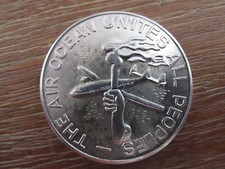 1950s KLM Airlines Silver Medallion The Air O...