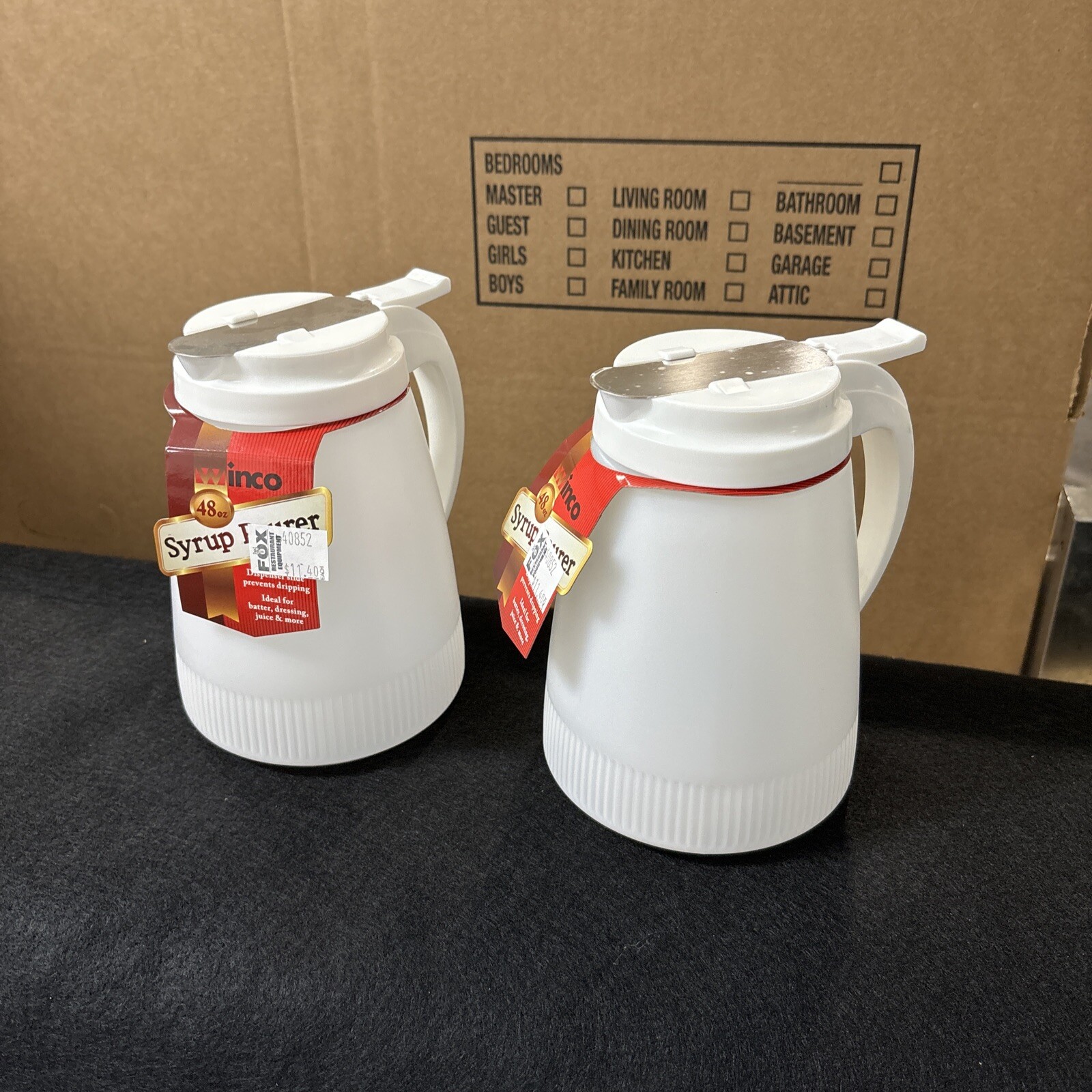 Winco PSUD-48 Syrup Dispenser, 48-Ounce (2-Pack)