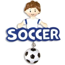 Soccer Player Personalized Christmas Ornament/Boy/Soccer Ball/Soccer Team/Sports