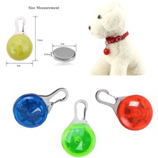 Pet Dog Cat Puppy LED Flashing Collar Tag Clip Buckle Safety Night Light Pendant