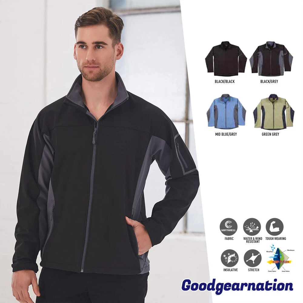 Softshell Jacket Contrast 4 way stretch Insulative Breathable Water Resistant