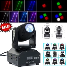 80W RGBW Mini Beam Spot Moving Head Stage Light DMX Club Party DJ Disco Lighting