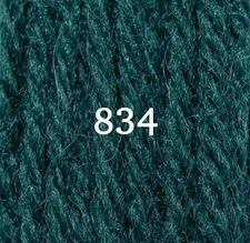 Appleton Tapestry Wool - 11 Yd Skein - Bright Peacock Blue / Green Color 834