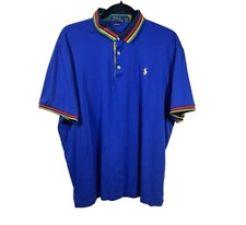 Polo Ralph Lauren Men's Shirt Blue Classic Fit Soft Touch Polo Golf Size XL
