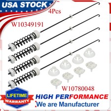 4 W10780048 Washer Suspension Rod Kit For Whirlpool Kenmore Amana Maytag 1878257