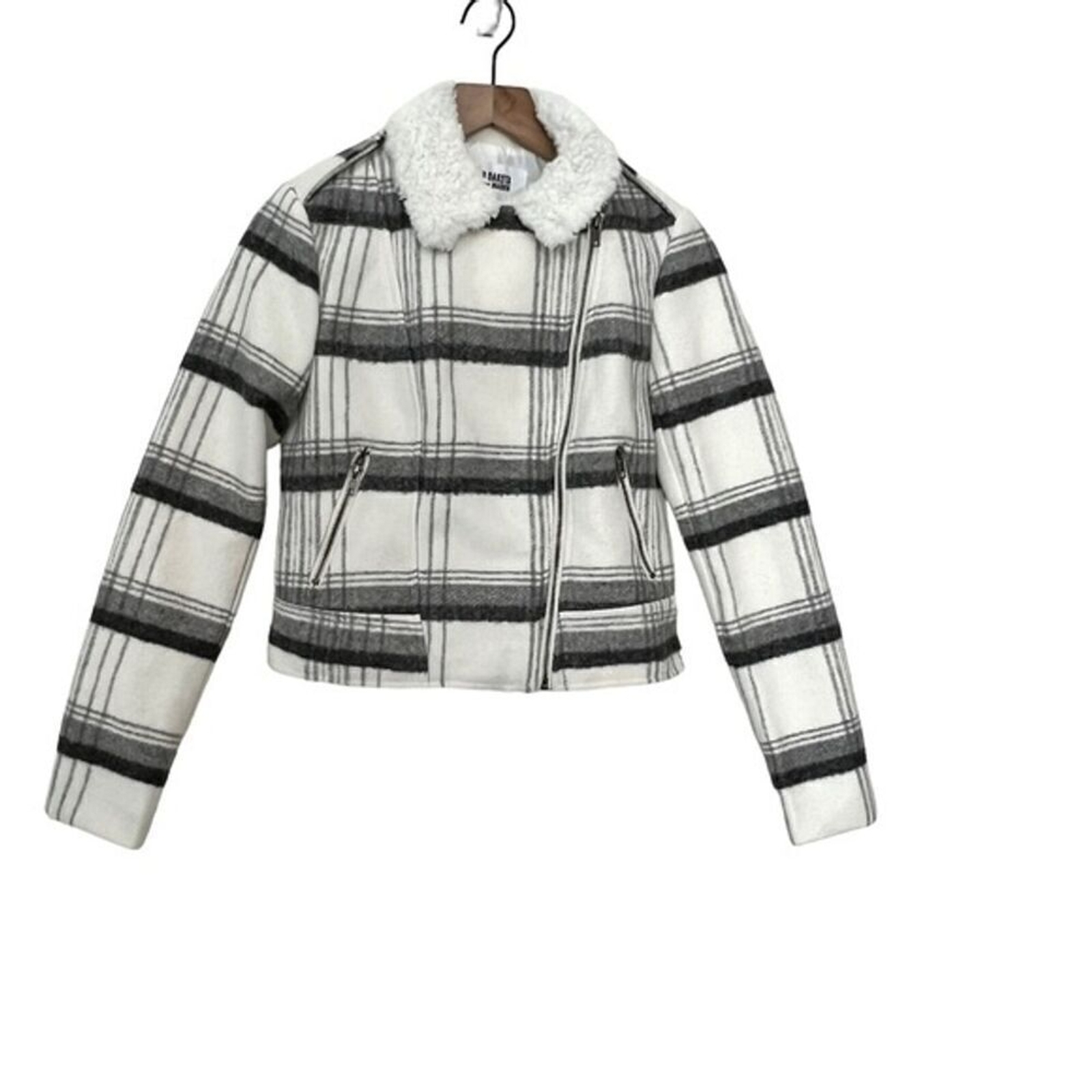 BB Dakota Check Fleece Full Zip Jacket size Small NWT