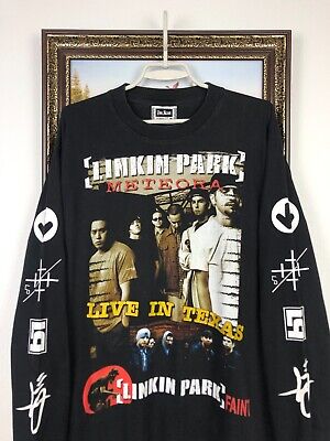 Vintage Linkin Park Band Shirt Meteora Tee Over Print Long Vintage Linkin Park Band Shirt Meteora Tee Over Print Long