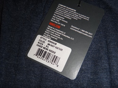 Hanes Men's Ultimate Modal Spandex Navy Heather Pajama Hoodie XL-7XL - 第 2/2 張圖片