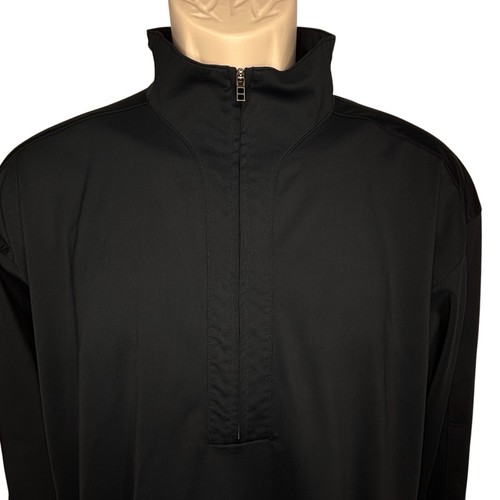 Nike Golf Mens Medium M Dri-Fit Black 1/4 Zip Pullover Long Sleeve Jacket - Picture 3 of 24