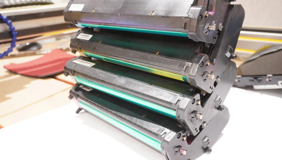 Oki C610 Laser Printer Spares Parts Used Motors panels drums belts fascia case - Image 3 of 4