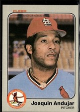 1983 Fleer baseball #1 JOAQUIN ANDUJAR St. Louis Cardinals NrMt D9