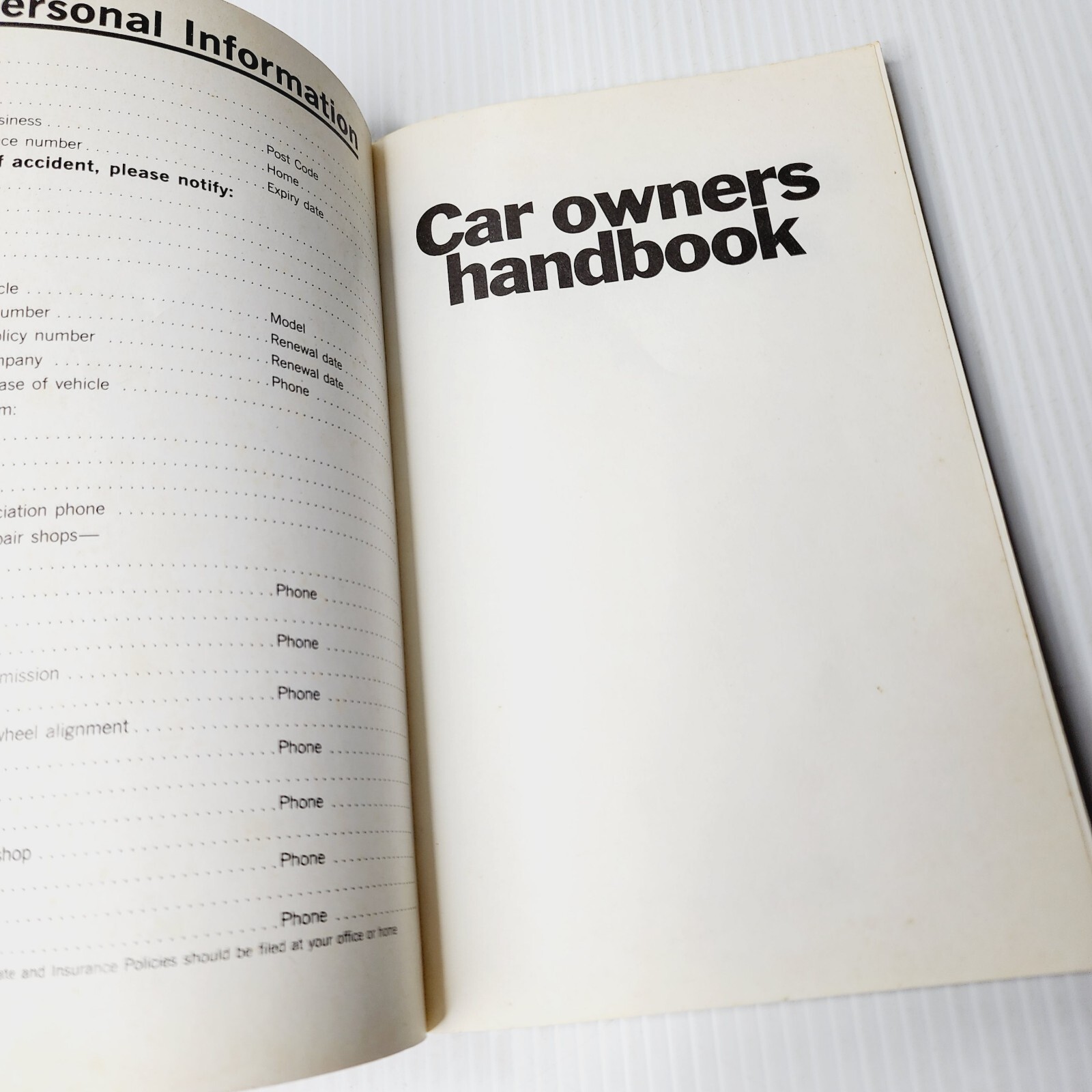 Gregory s Car Owners Handbook 1986 Paperback Book Vintage Retro eBay