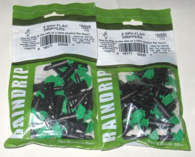 Pack of 2 Raindrip 2 GPH Flag Drippers p/n 122025 Total 50 pcs