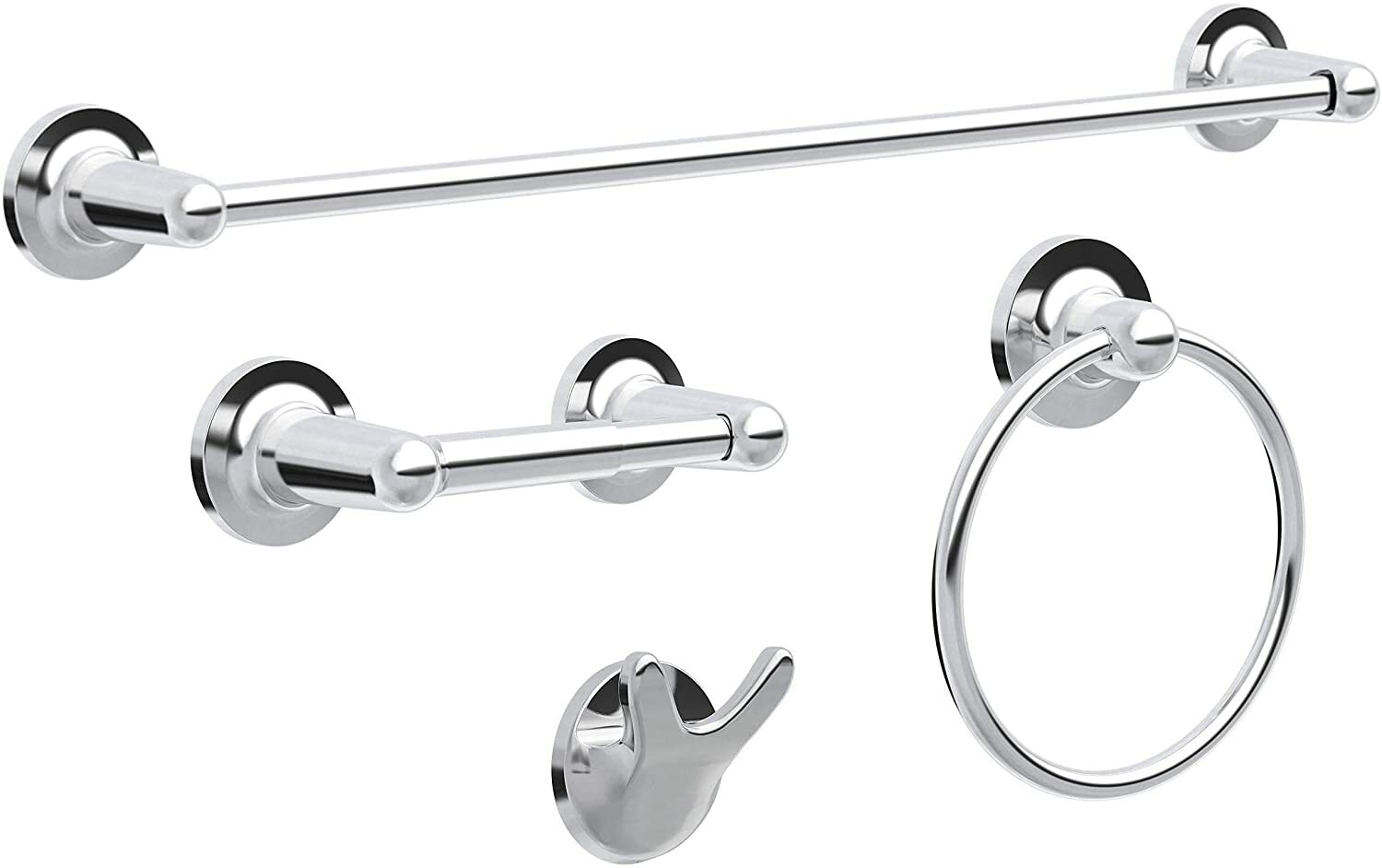 Franklin Brass Astra 4 Piece Bath Accessory Set Polished Chrome Finish