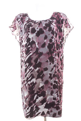 HALLHUBER DONNA Kleid Seide Mehrfarbig Gr. DE 40 Shirtkleid Silk Dress Robe