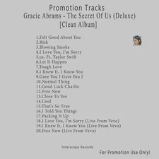 Pop.. White CD. Gracie Abrams - The Secret Of Us (Deluxe) [Clean Album]