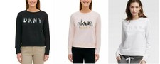 DKNY Ladies' Logo Sweatshirt Crew Neck Pullover