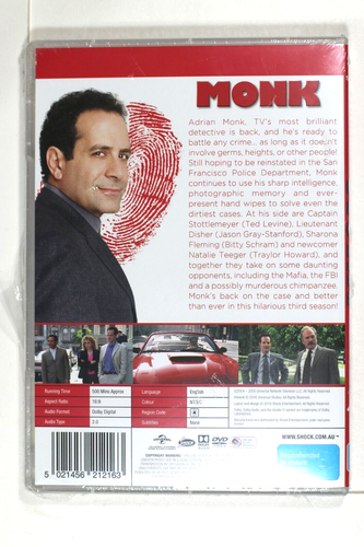 Monk : Season 3 - Region 4 New Sealed (Partially open) - Picture 2 of 3