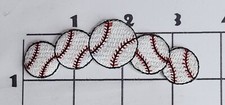 Baseballs Baseball Patch Embroidered Iron On Applique Upcycle Costume Uniform