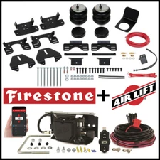 Firestone 5000lb Springs Bags Air Lift Wireless Compressor 2017-25 F250 F350 4WD