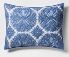 Threshold Blue Linework Medallion Quilted Pillow Sham Standard