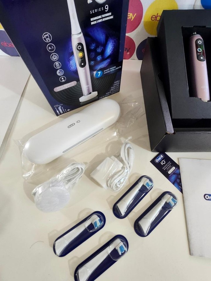 OralB iO Series 9 Connected Rechargeable Electric Toothbrush,Rose,4