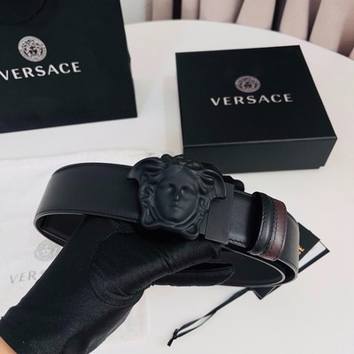 Authentic Versace La Medusa Men's Leather Belt