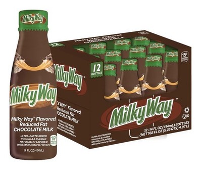 12 Pack MilkyWay Chocolate Milk, creamy caramel, smooth nougat & milk choc. 14oz