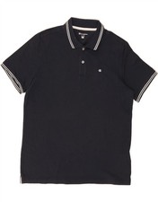 CHAMPION Mens Easy Fit Polo Shirt XL Navy Blue Cotton CK20