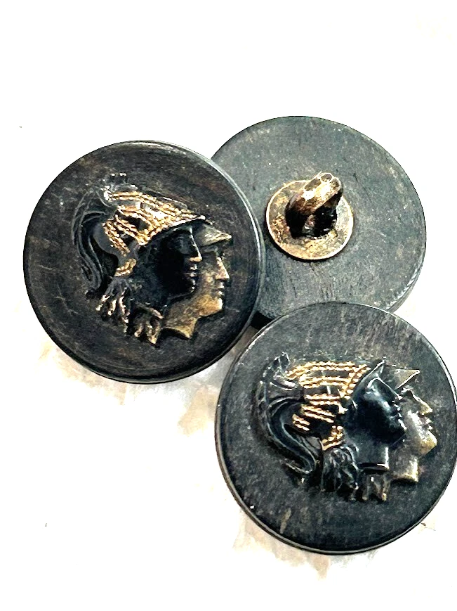 Scarce Minerva & Jupiter/ Mars 1800s Wood w/ Gilded & Silvered Metal. BBB 5/8 " - Image 4 of 4