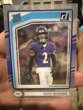 2024 Clearly Donruss  NATE WIGGINS  Rated Rookie RC  Ice 01/17 Ravens