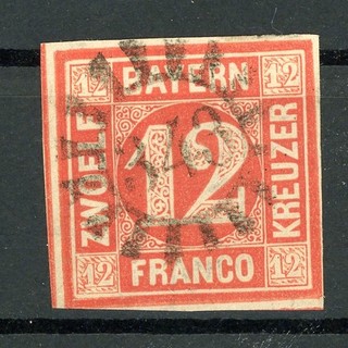 Bayern: Mi.Nr.6 gestempelt gMR "343" Neumarkt. Mi: 180